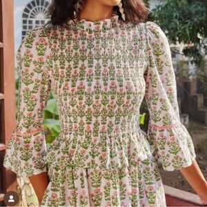 TUCKERNUCK PINK CITY PRINTS Floral Maxi Dress in Green and Pink